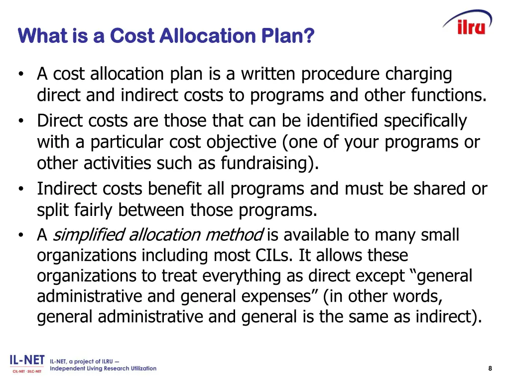 what is a cost allocation plan what is a cost