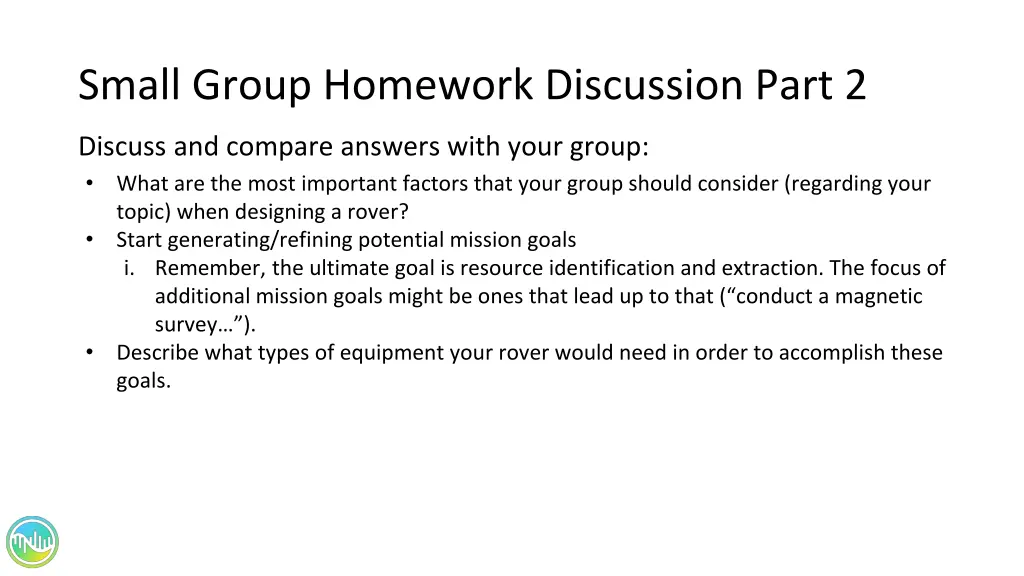 small group homework discussion part 2