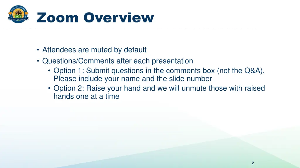zoom overview