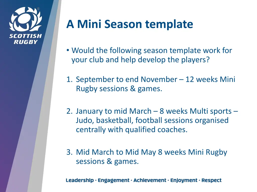 a mini season template