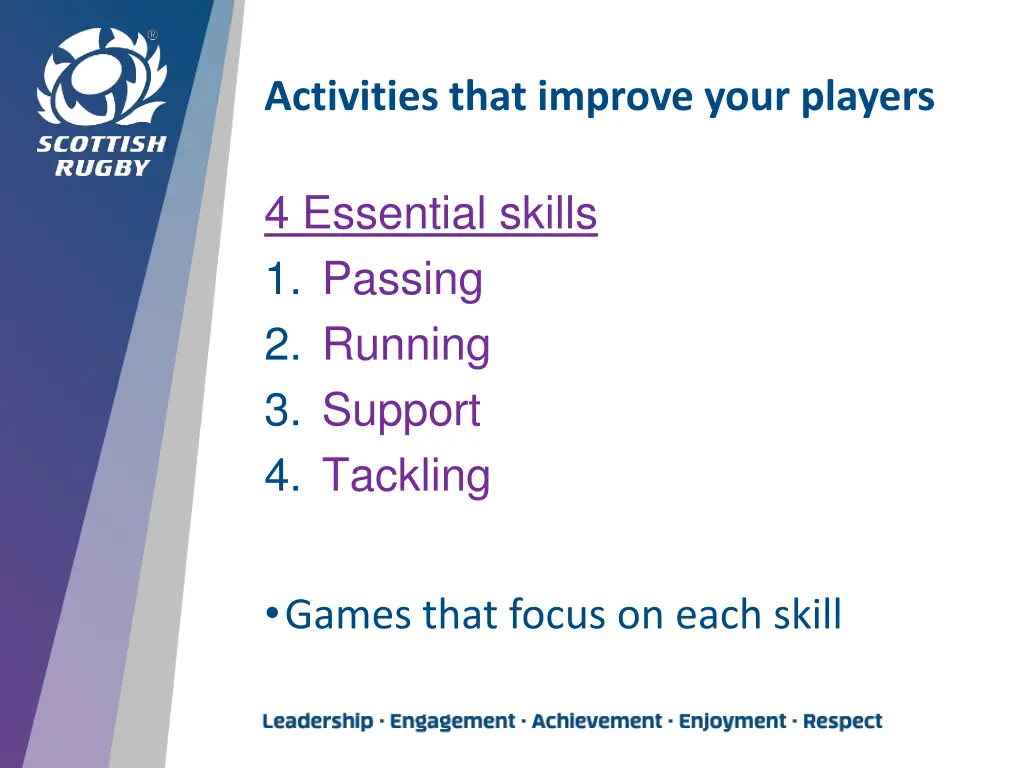 activities that improve your players