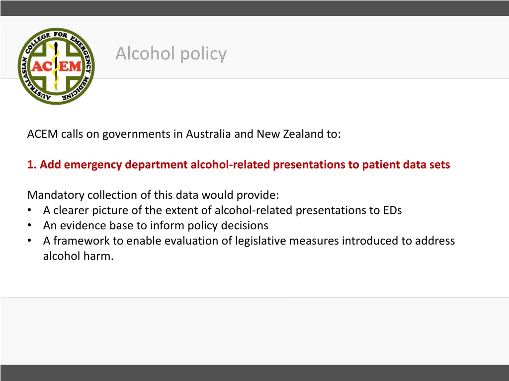 alcohol policy