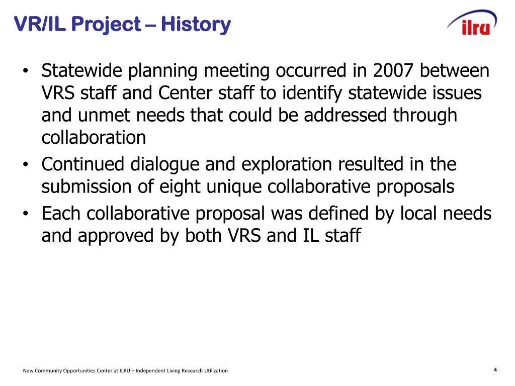 vr il project vr il project history