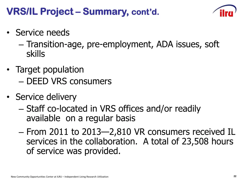 vrs il project vrs il project summary 1