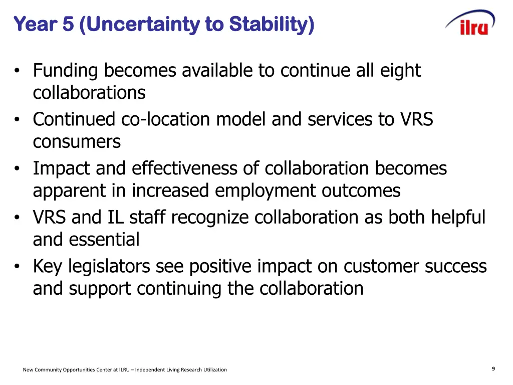 year 5 uncertainty to stability year