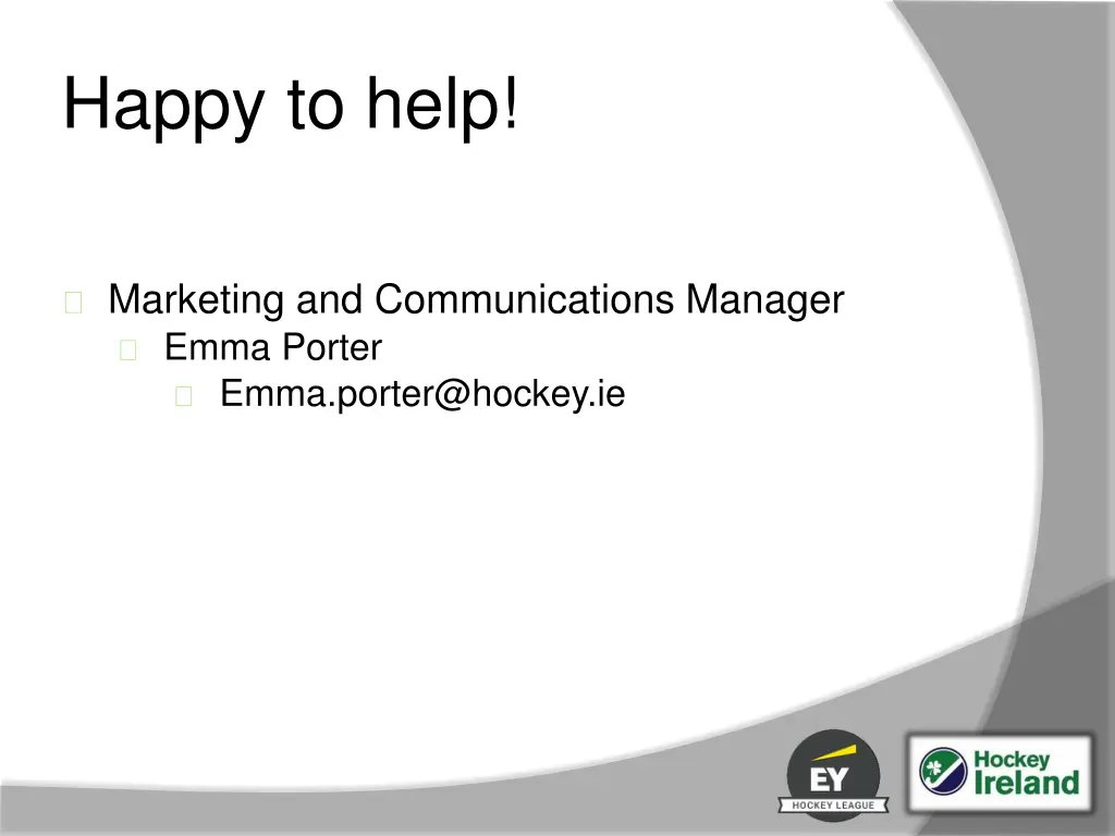 happy to help