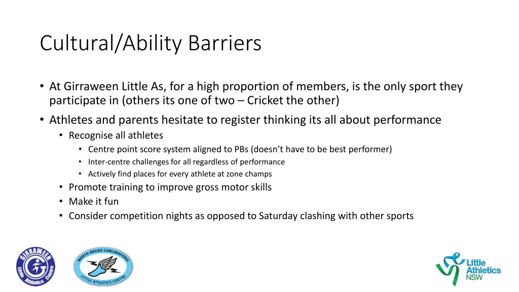 cultural ability barriers