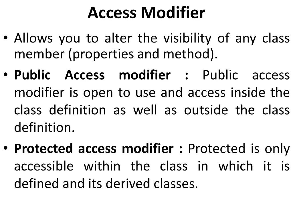 access modifier