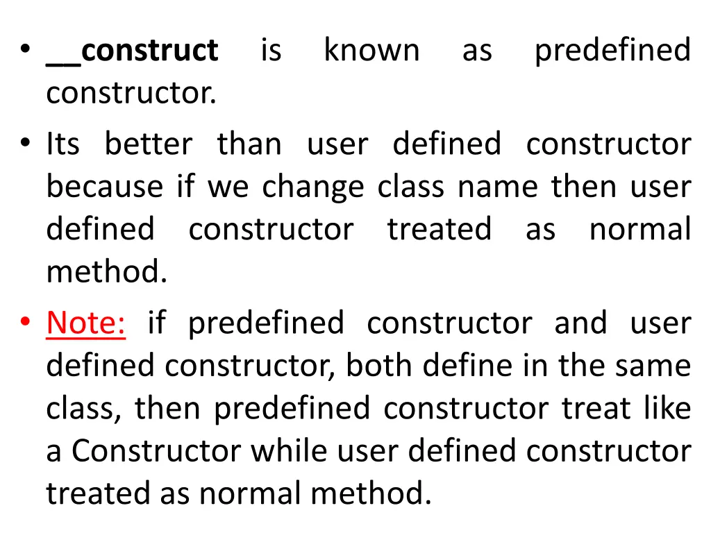 construct constructor its better than user