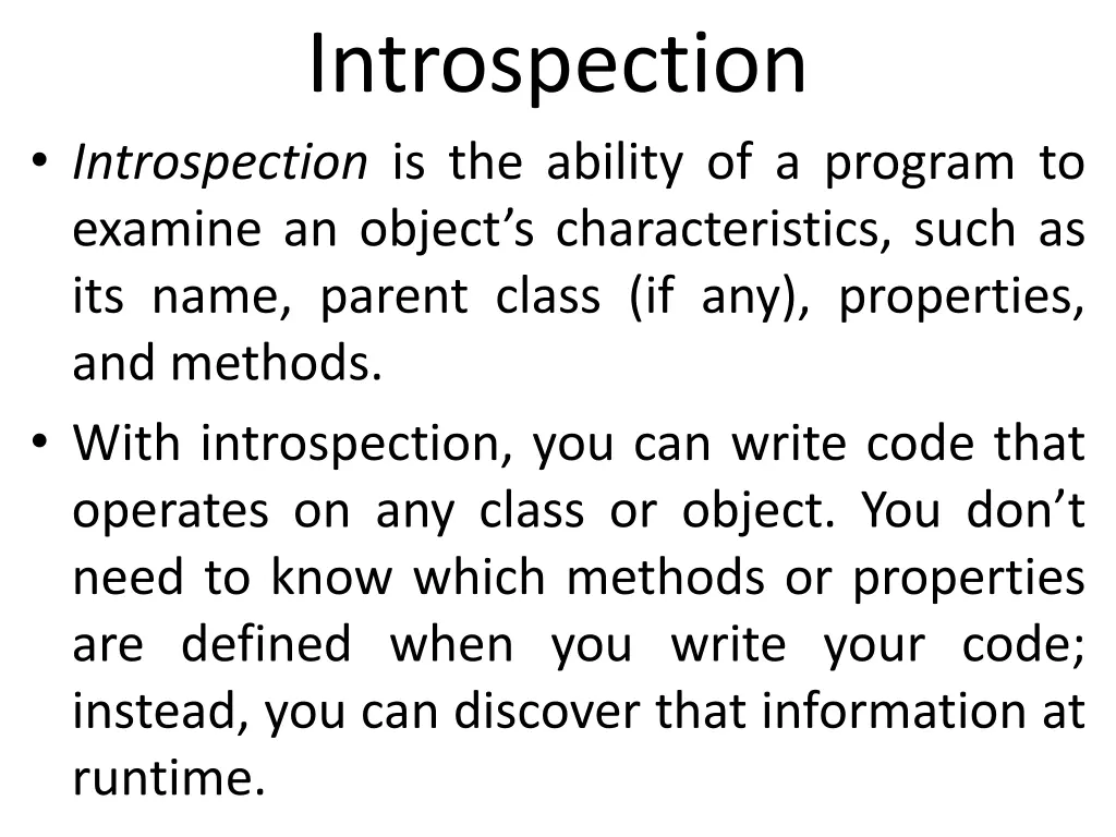 introspection