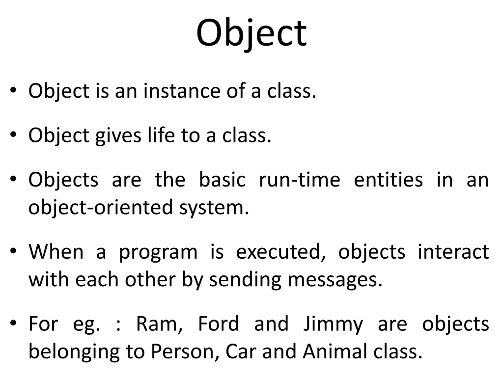 object