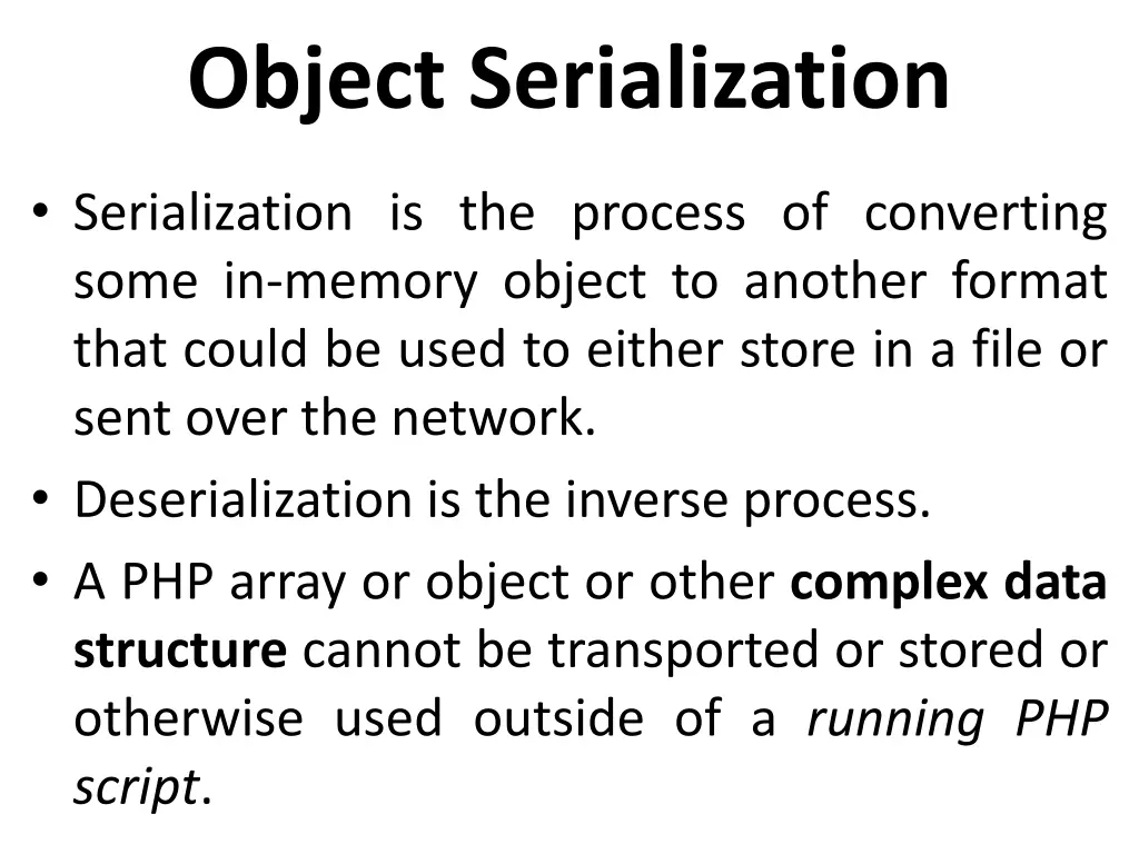 object serialization