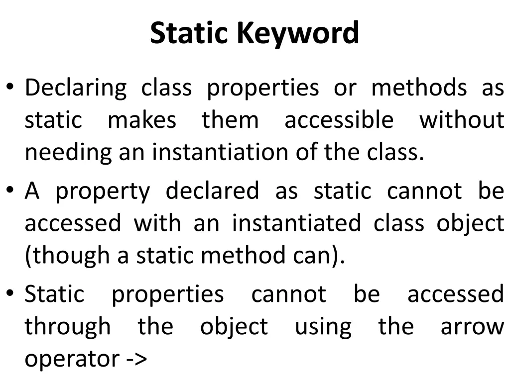 static keyword