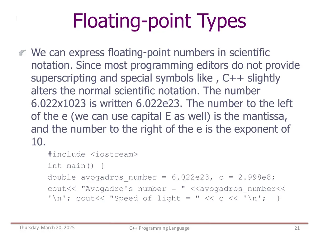 floating point types 1