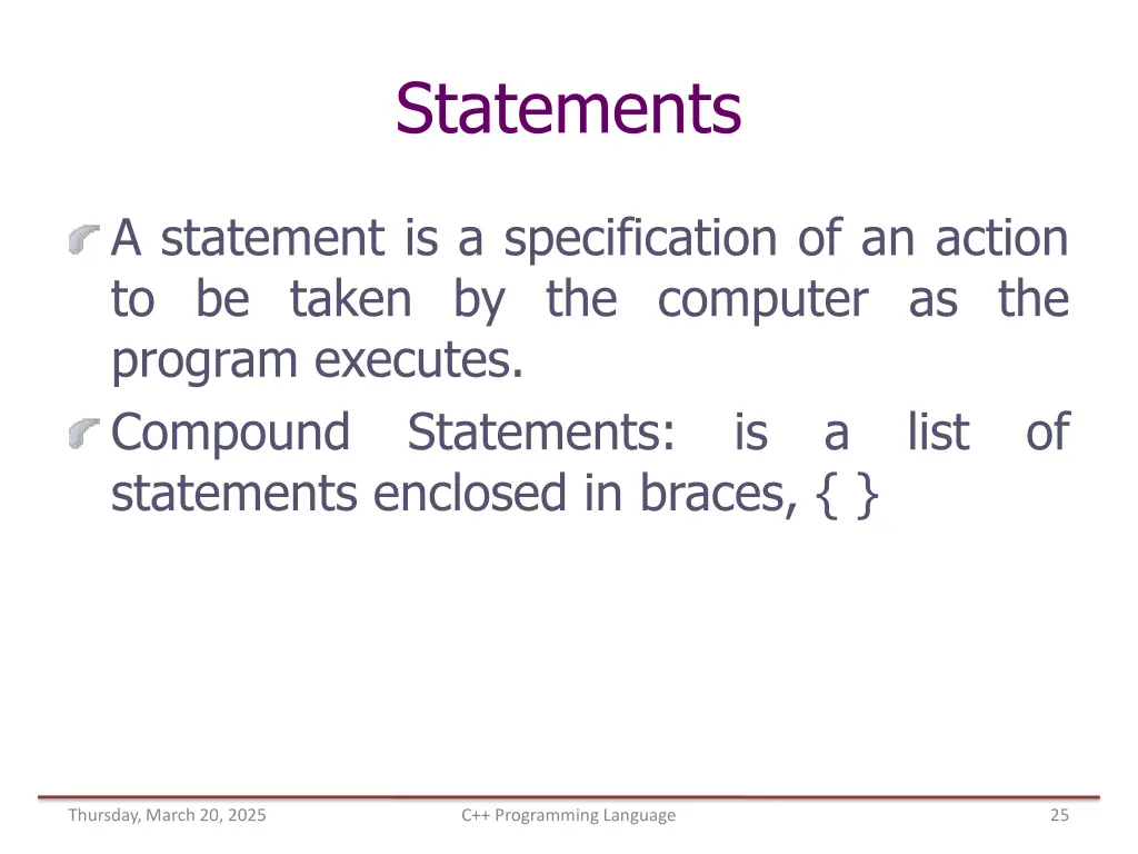 statements