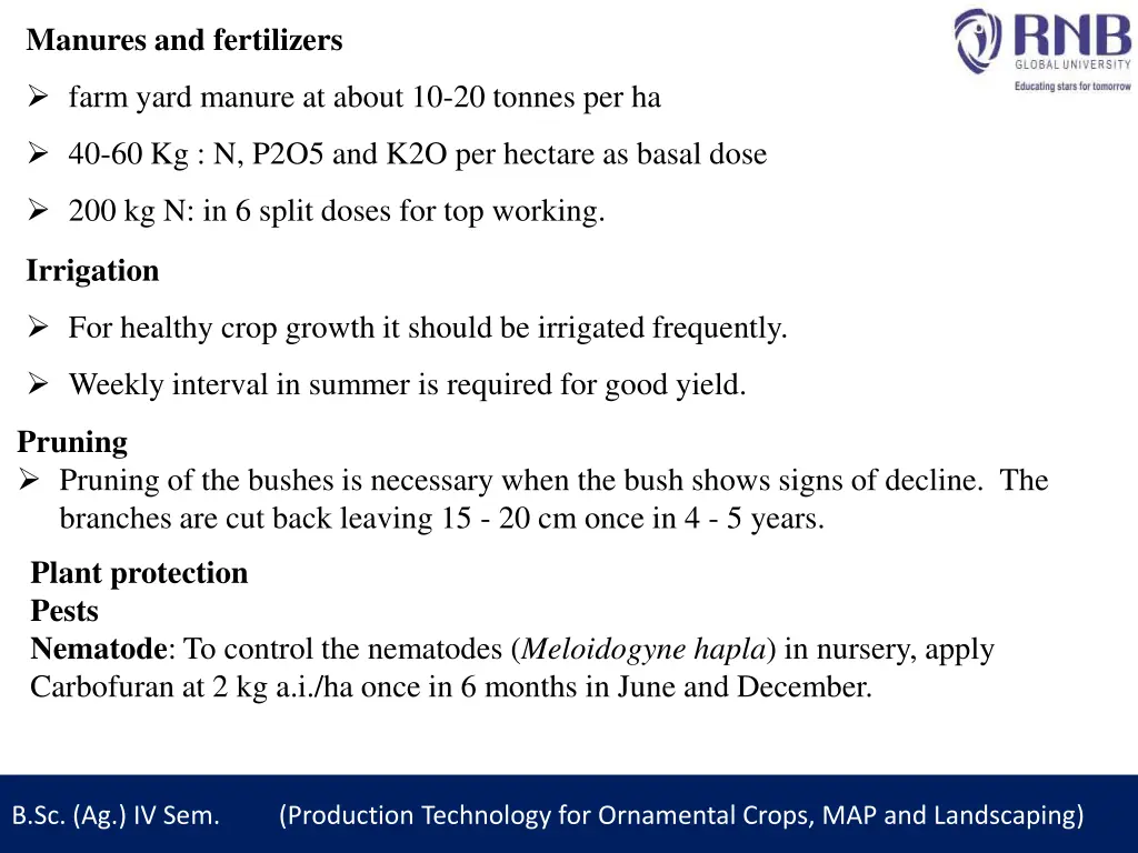 manures and fertilizers