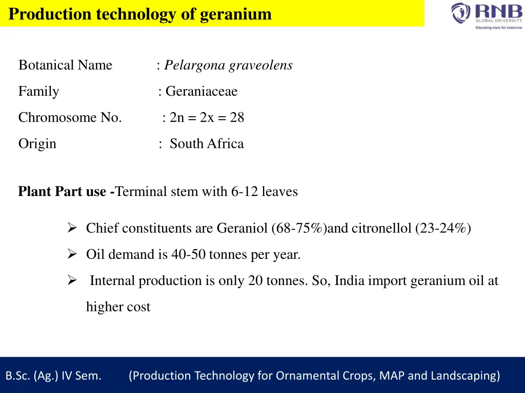 production technology of geranium 1