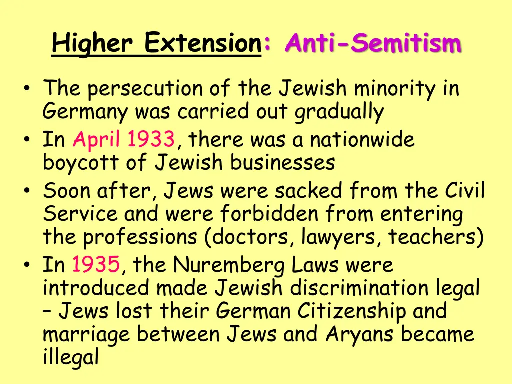 higher extension anti semitism
