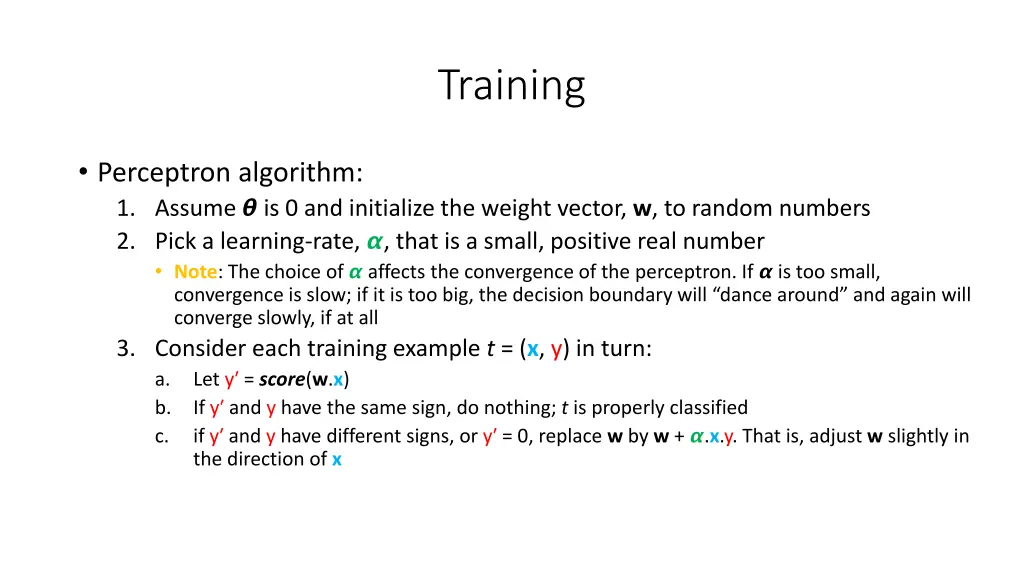training
