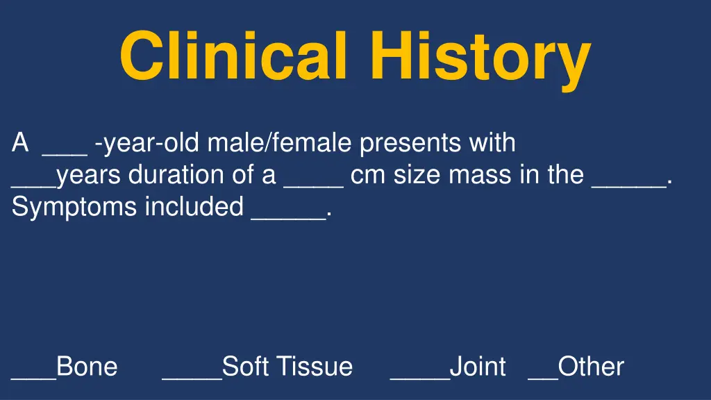 clinical history