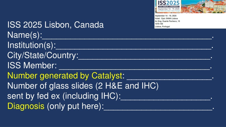 iss 2025 lisbon canada name s institution s city
