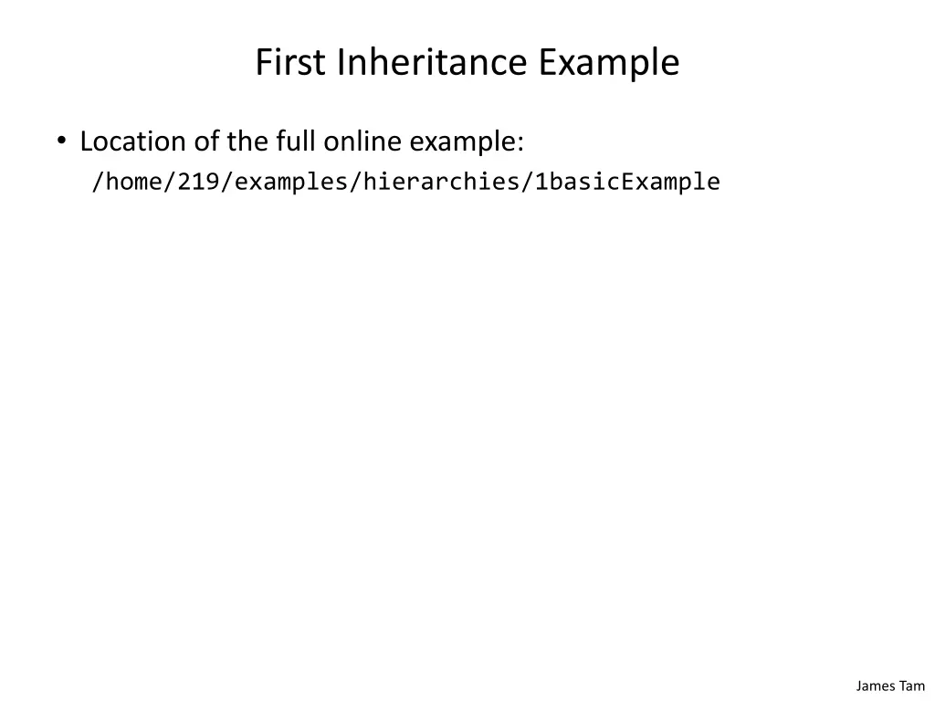first inheritance example