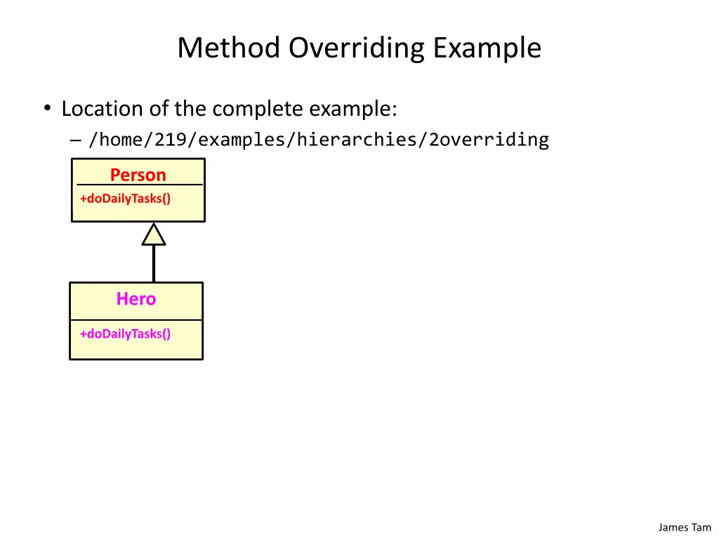 method overriding example