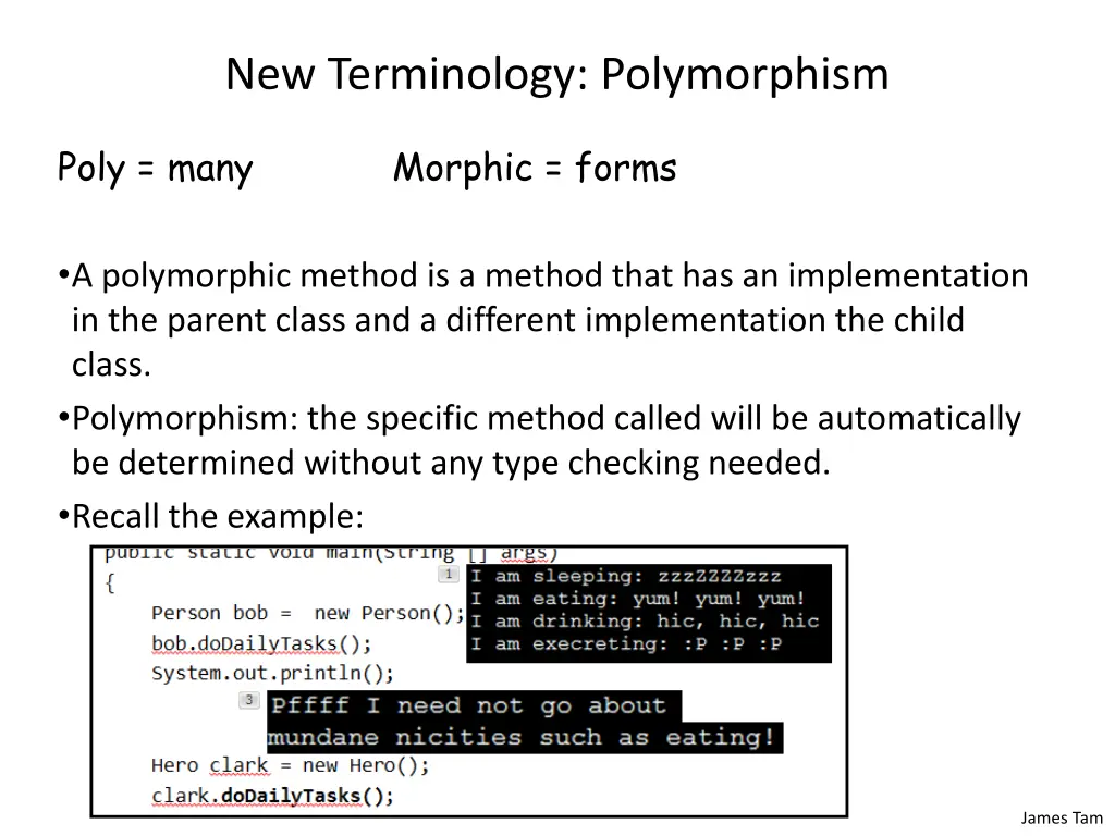 new terminology polymorphism