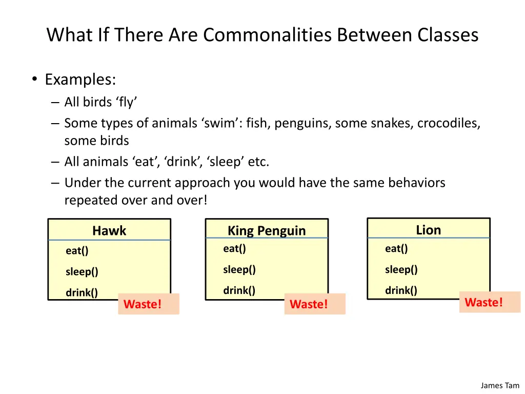what if there are commonalities between classes
