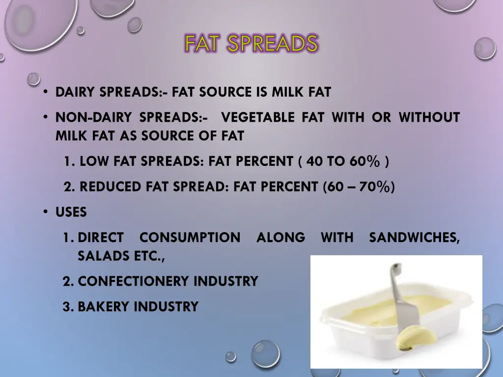 fat spreads