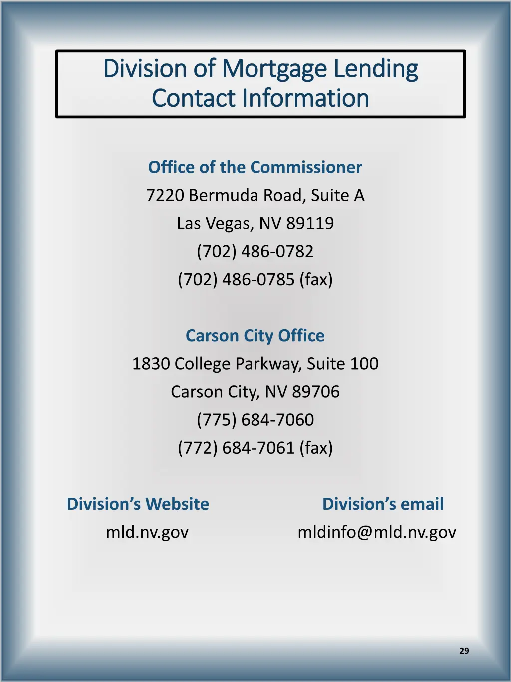 division of mortgage lending division of mortgage