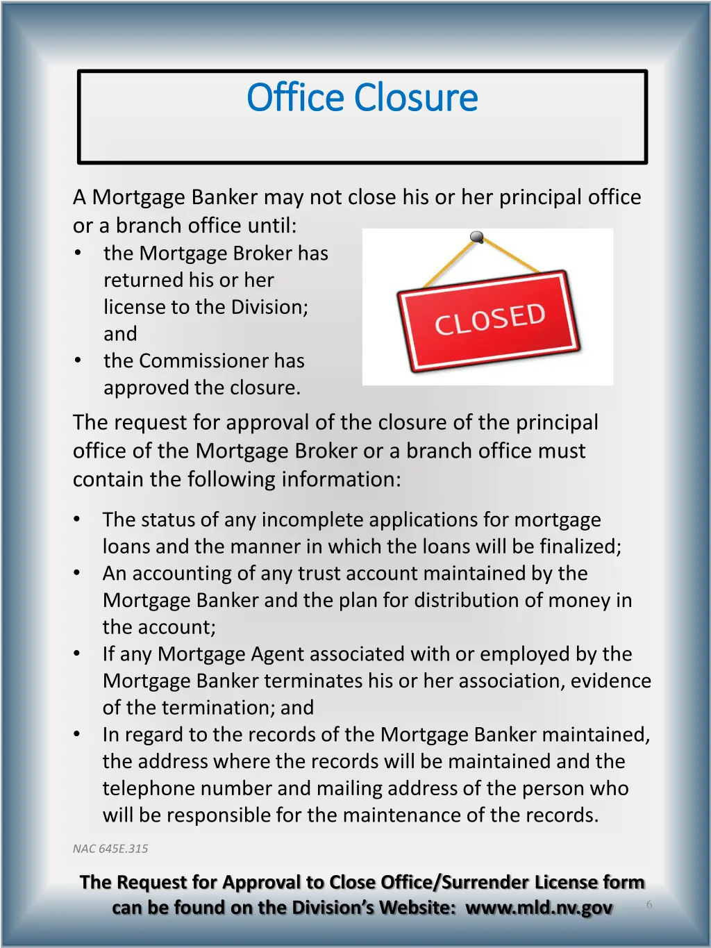 office closure office closure