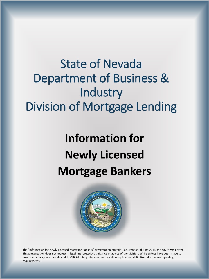 state of nevada state of nevada department