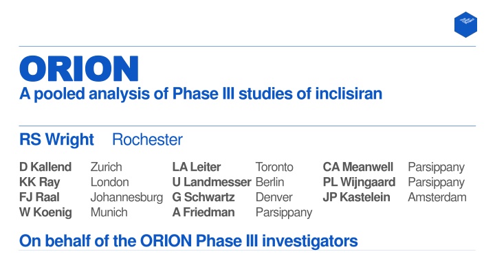 orion orion a pooled analysis of phase