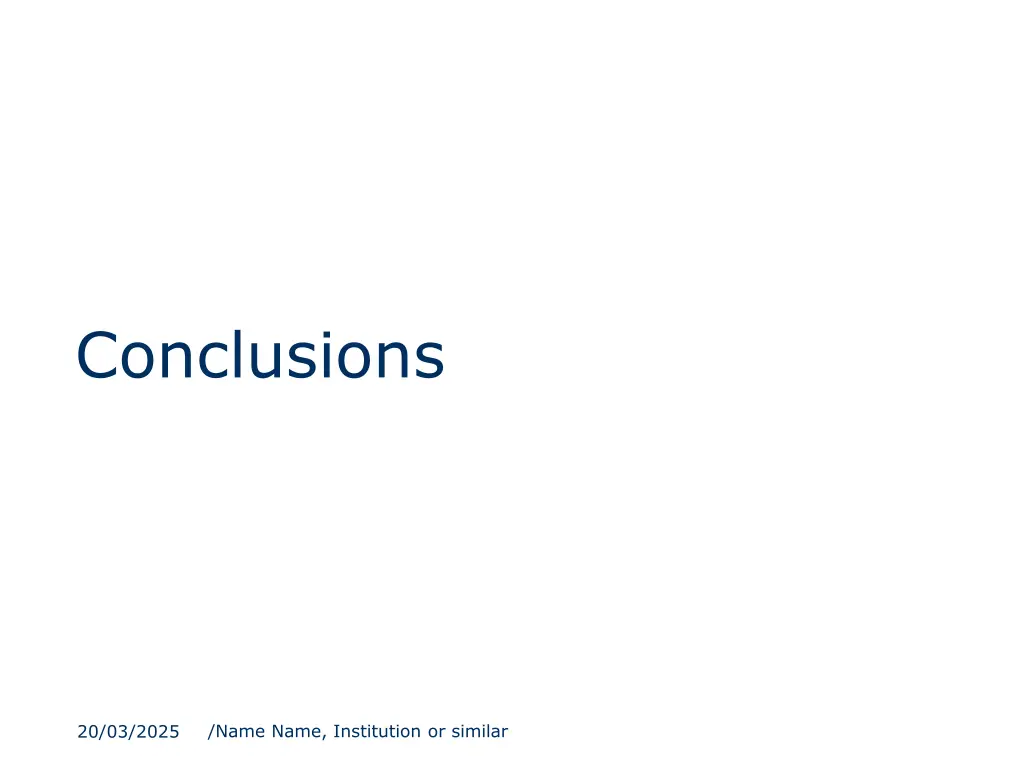 conclusions