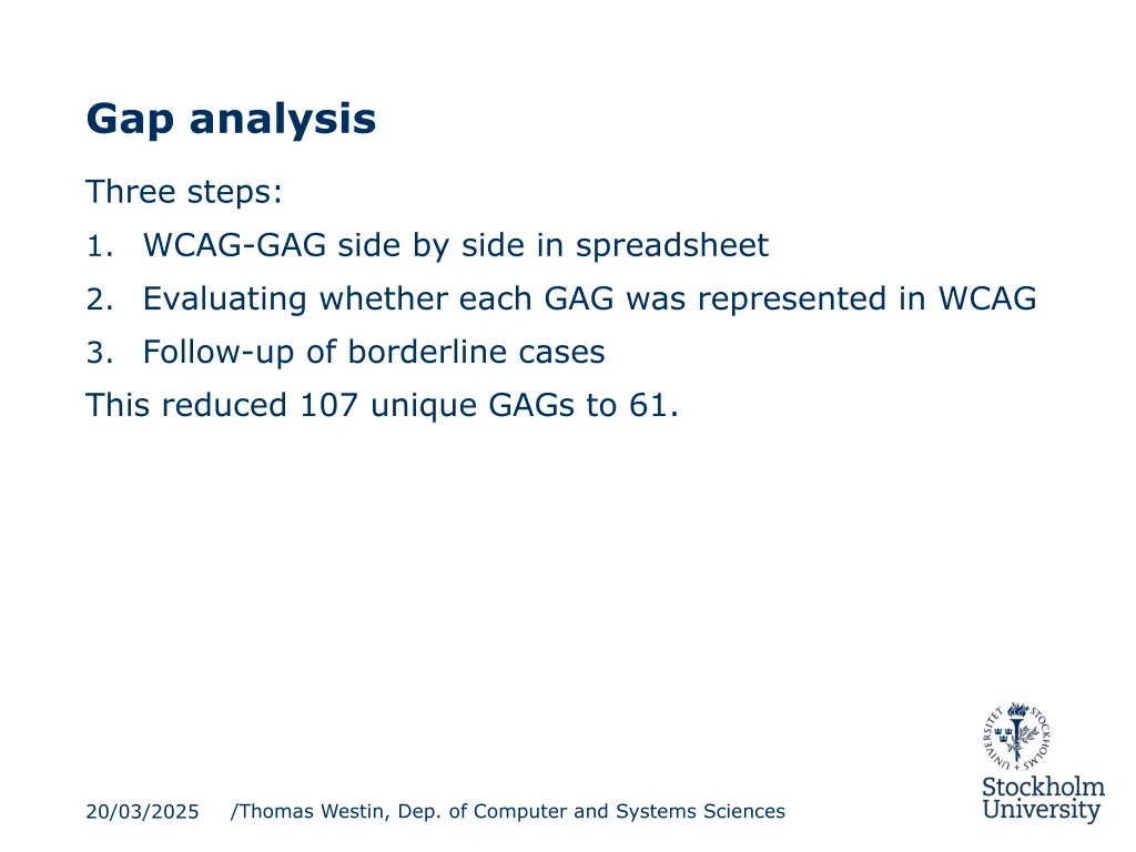 gap analysis