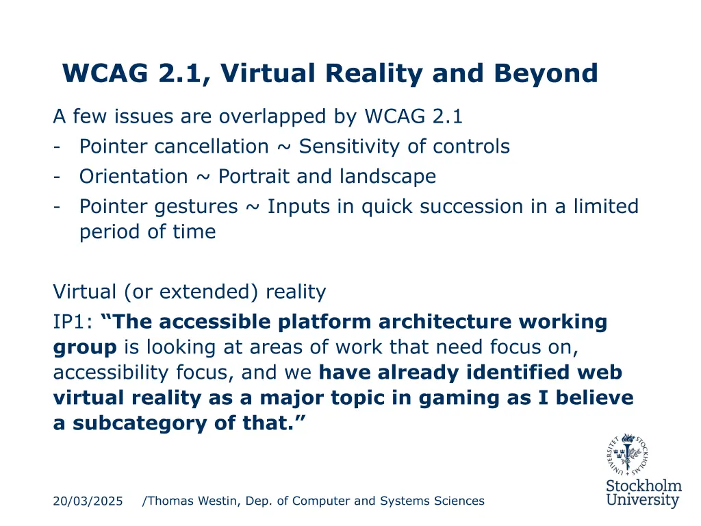 wcag 2 1 virtual reality and beyond