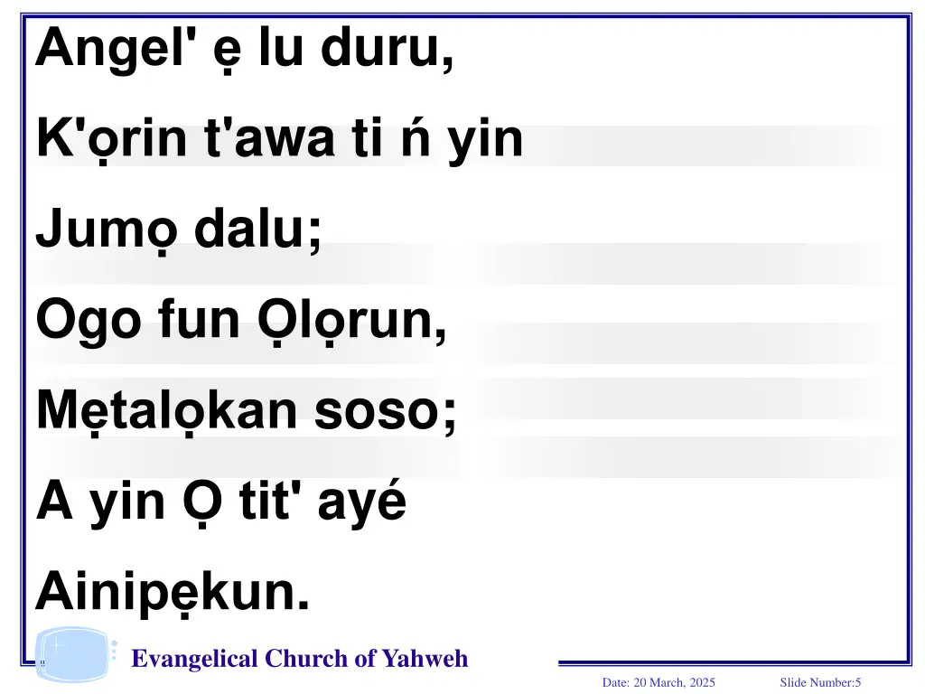 angel lu duru k rin t awa ti yin jum dalu