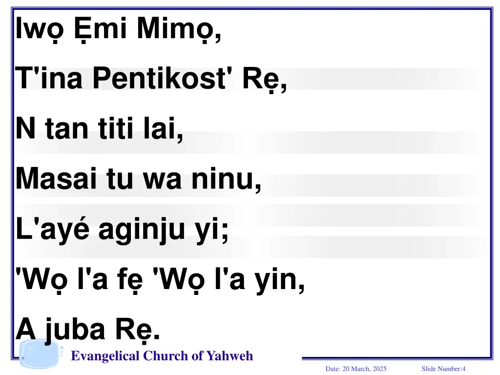 iw mi mim t ina pentikost r n tan titi lai masai