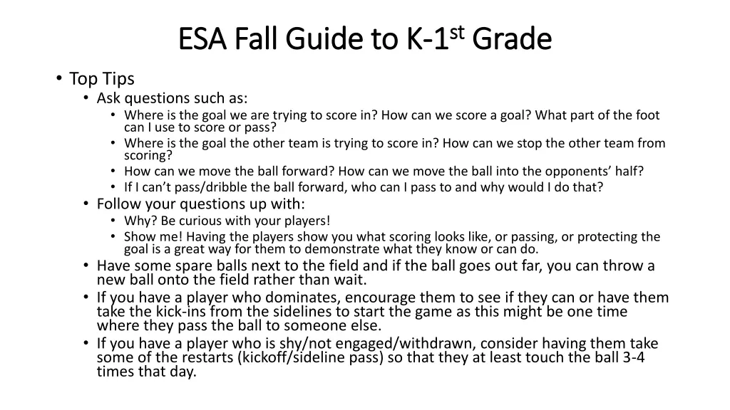 esa fall guide to k esa fall guide 1