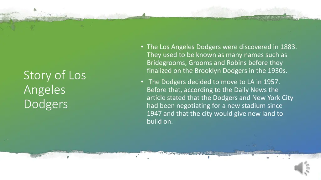 the los angeles dodgers were discovered in 1883