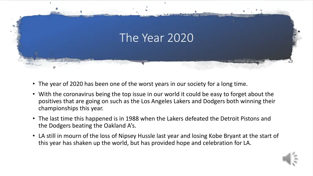 the year 2020