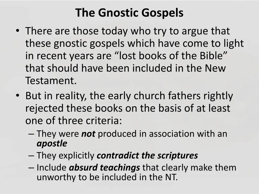 the gnostic gospels 1
