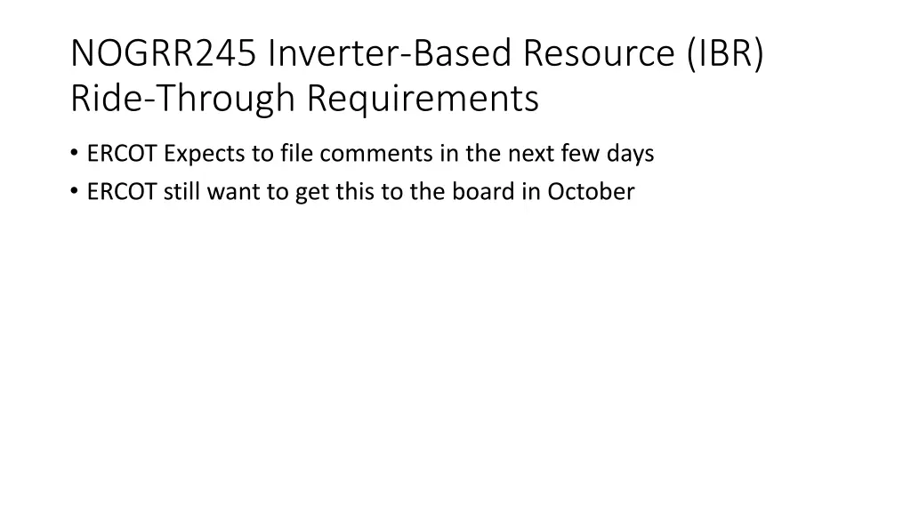 nogrr245 inverter based resource ibr ride through