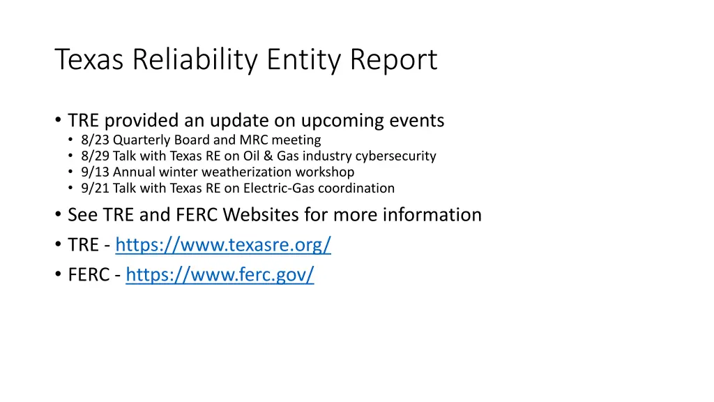 texas reliability entity report