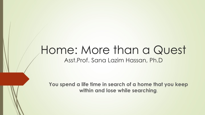 home more than a quest asst prof sana lazim