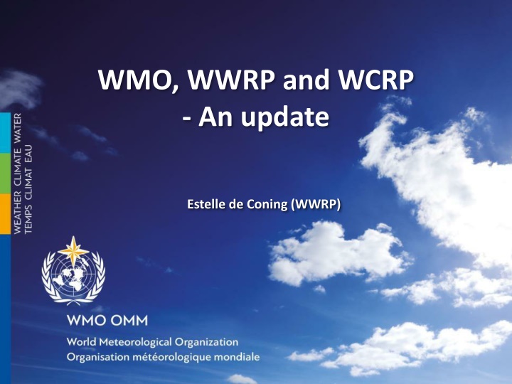 wmo wwrp and wcrp an update