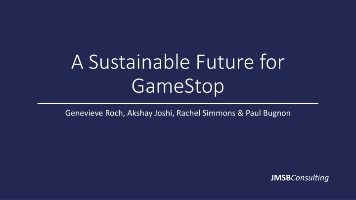 a sustainable future for gamestop