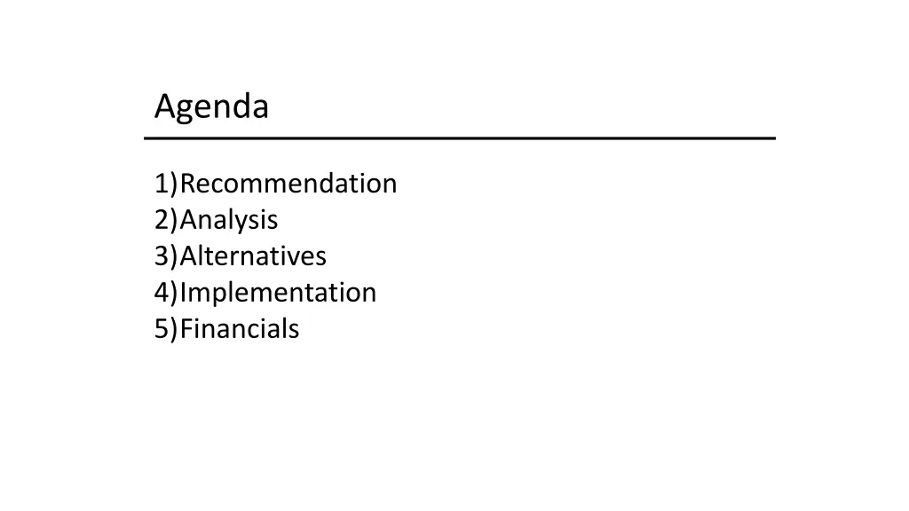 agenda