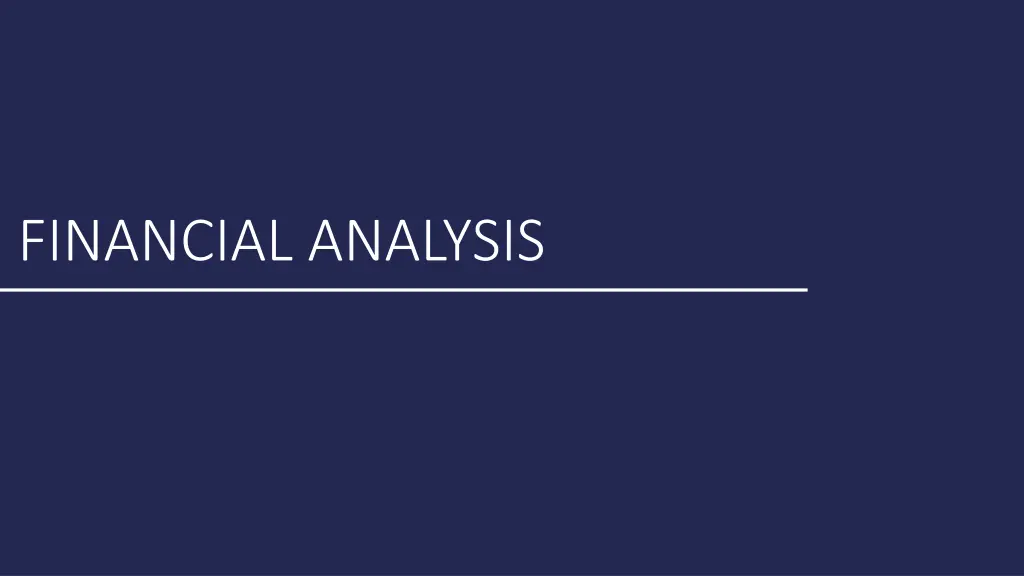 financial analysis